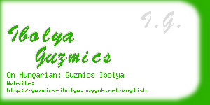ibolya guzmics business card